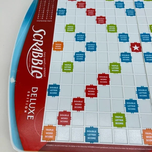 Scrabble Deluxe Edition Portable Game - Blue - Picture 4 of 8